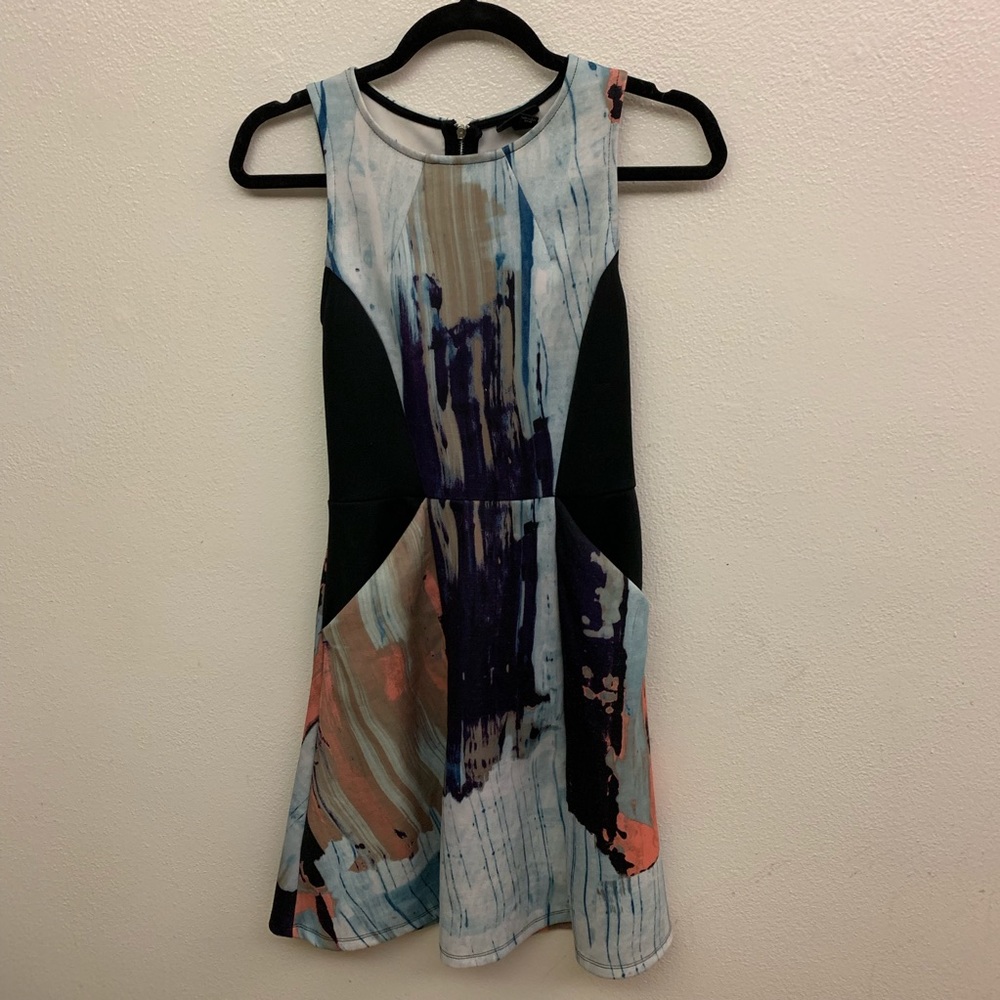 Patterned A-Line Dress - Picture 2 of 6